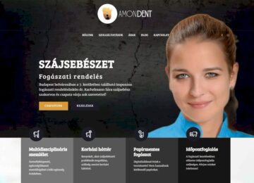 Amondet szájsebészet weboldala